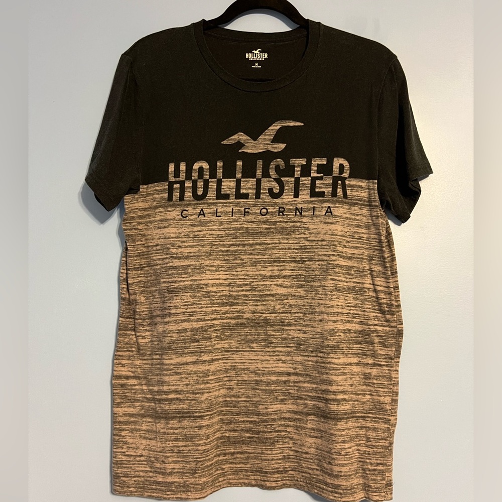 Hollister Men’s T-Shirt Black/Grey (Medium)